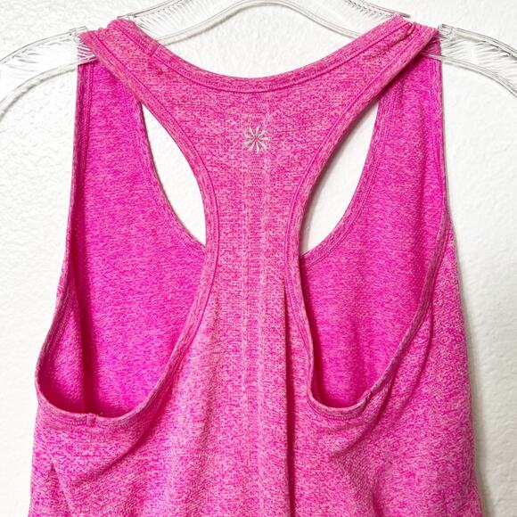 ATHLETA PINK FASTEST TRACK WOMEN ACTIVEWEAR WORKOUT SPANDEX TANK TOP SIZE MEDIUM - Picture 3 of 5